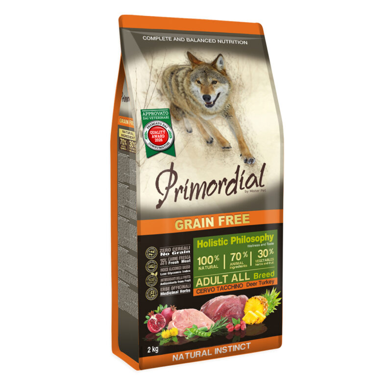 PRIMORDIAL – CERVO E TACCHINO – GRAIN FREE